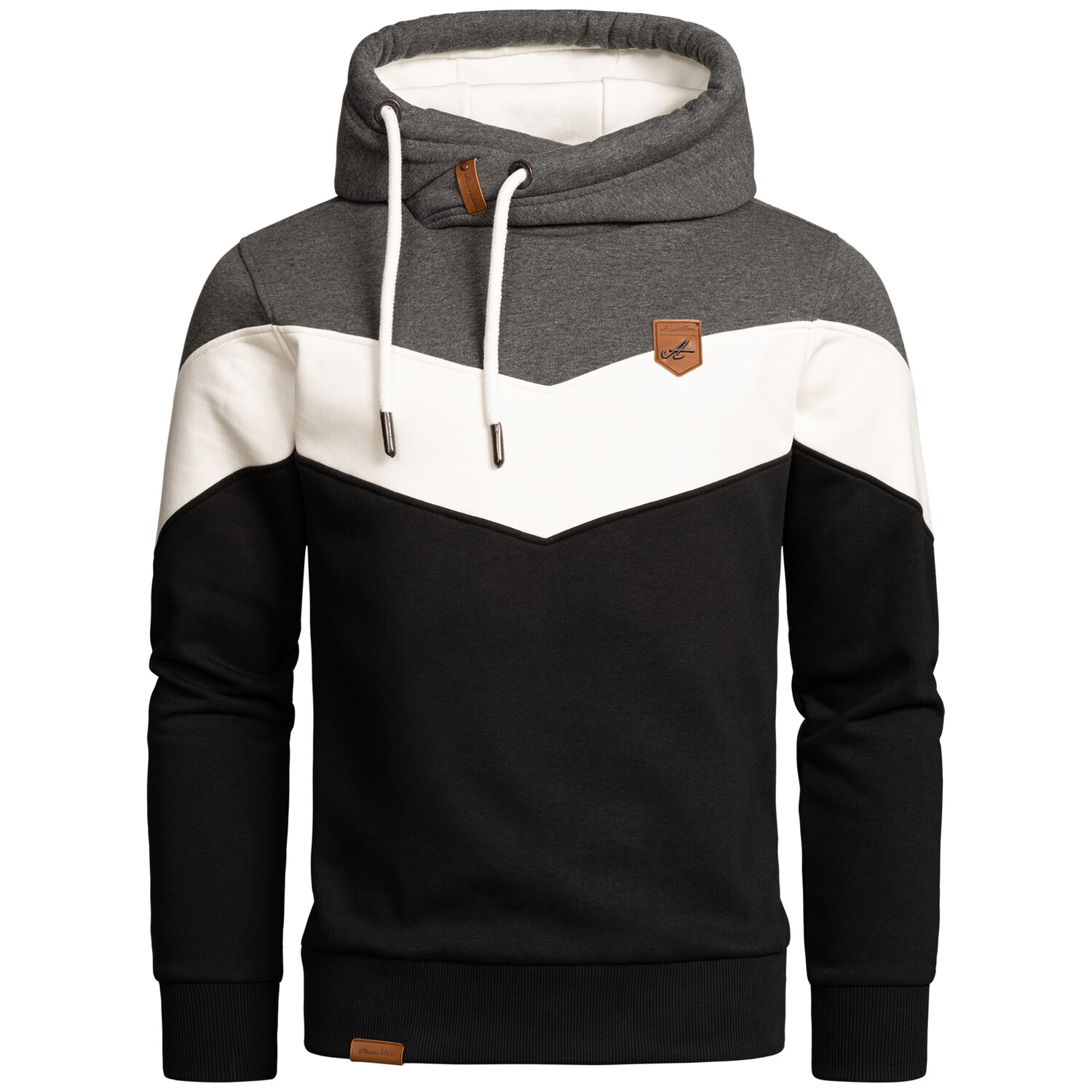 

Толстовка Amaci&Sons Kapuzenpullover BOISE, антрацит/белый/черный