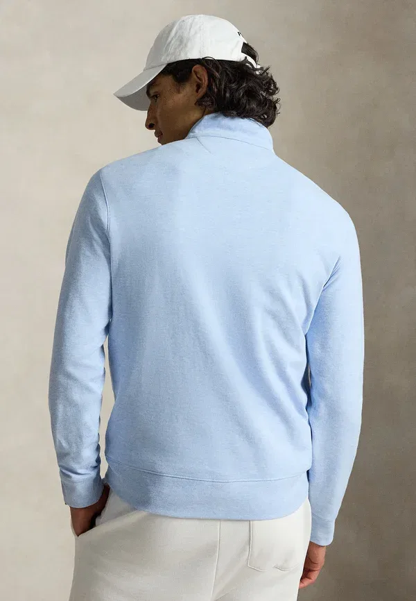 Джемпер поло с четверть-застежкой Polo Ralph Lauren, синий — фото 3