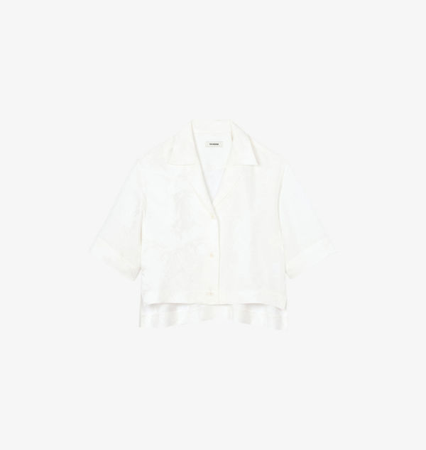 

Рубашка свободного кроя из ткани Jacquard-Bow Sandro, цвет naturels