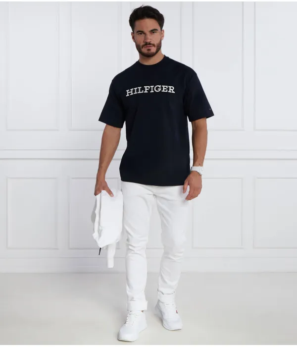 Футболка с монотипной вышивкой Relaxed fit Tommy Hilfiger, синий — фото 2