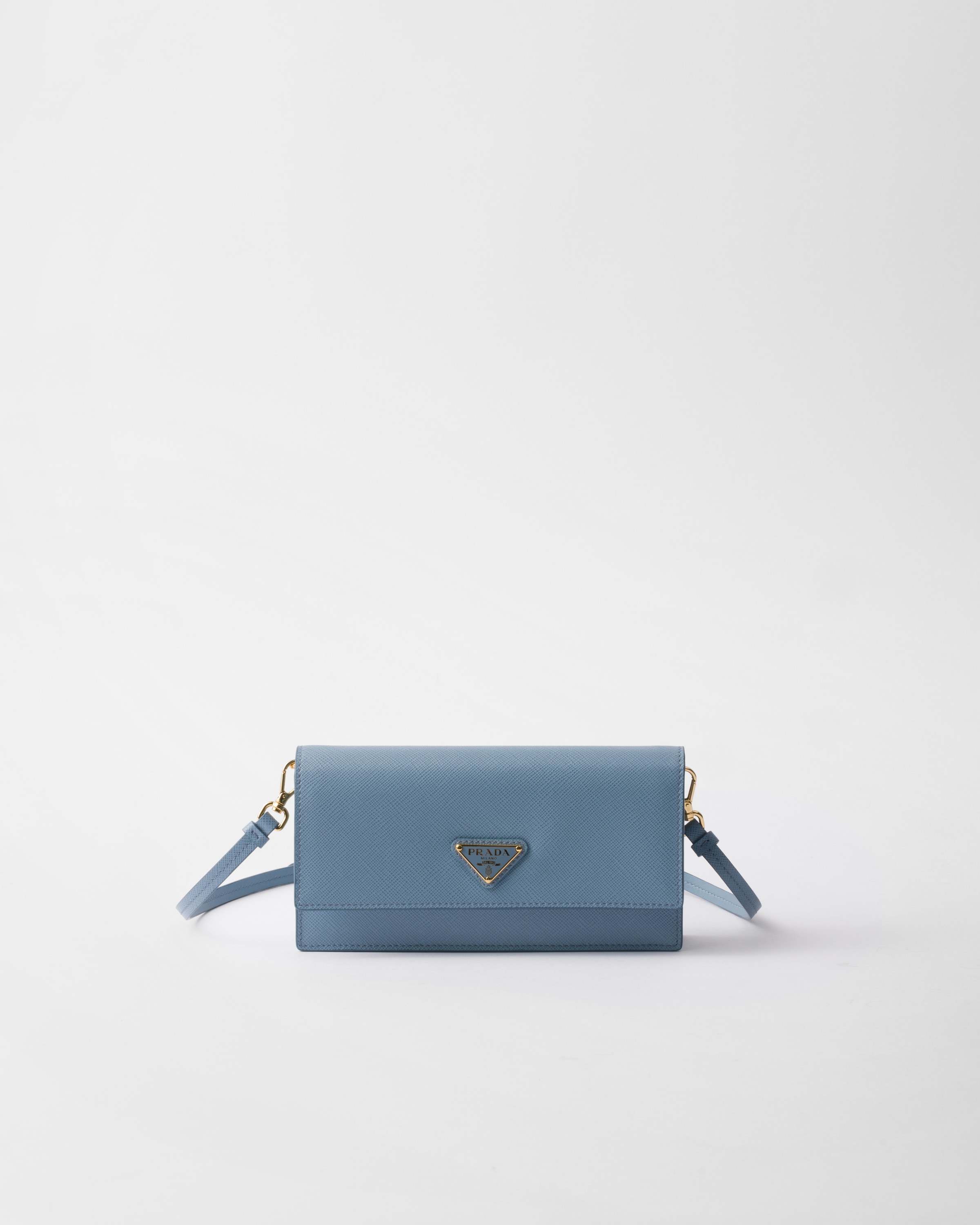 

Мини-сумка из сафьяновой кожи Prada, голубой