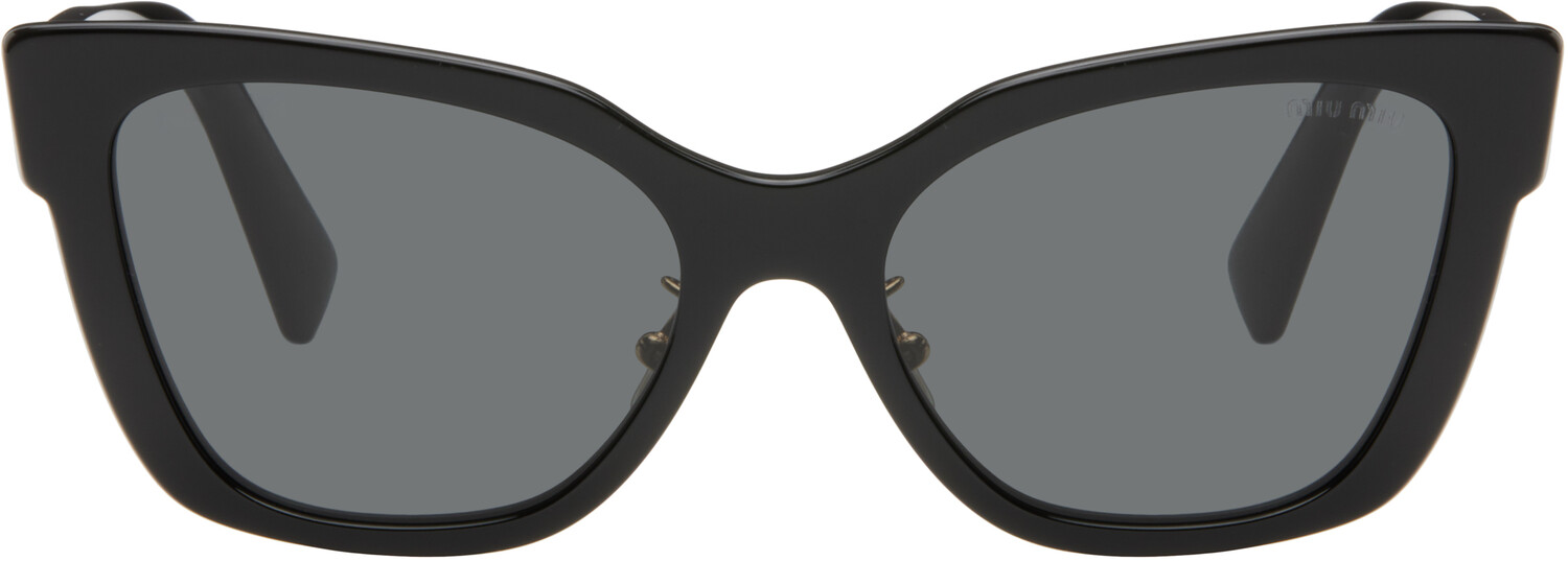 

Солнцезащитные очки «кошачий глаз» из ацетата Miu Miu Eyewear, черный