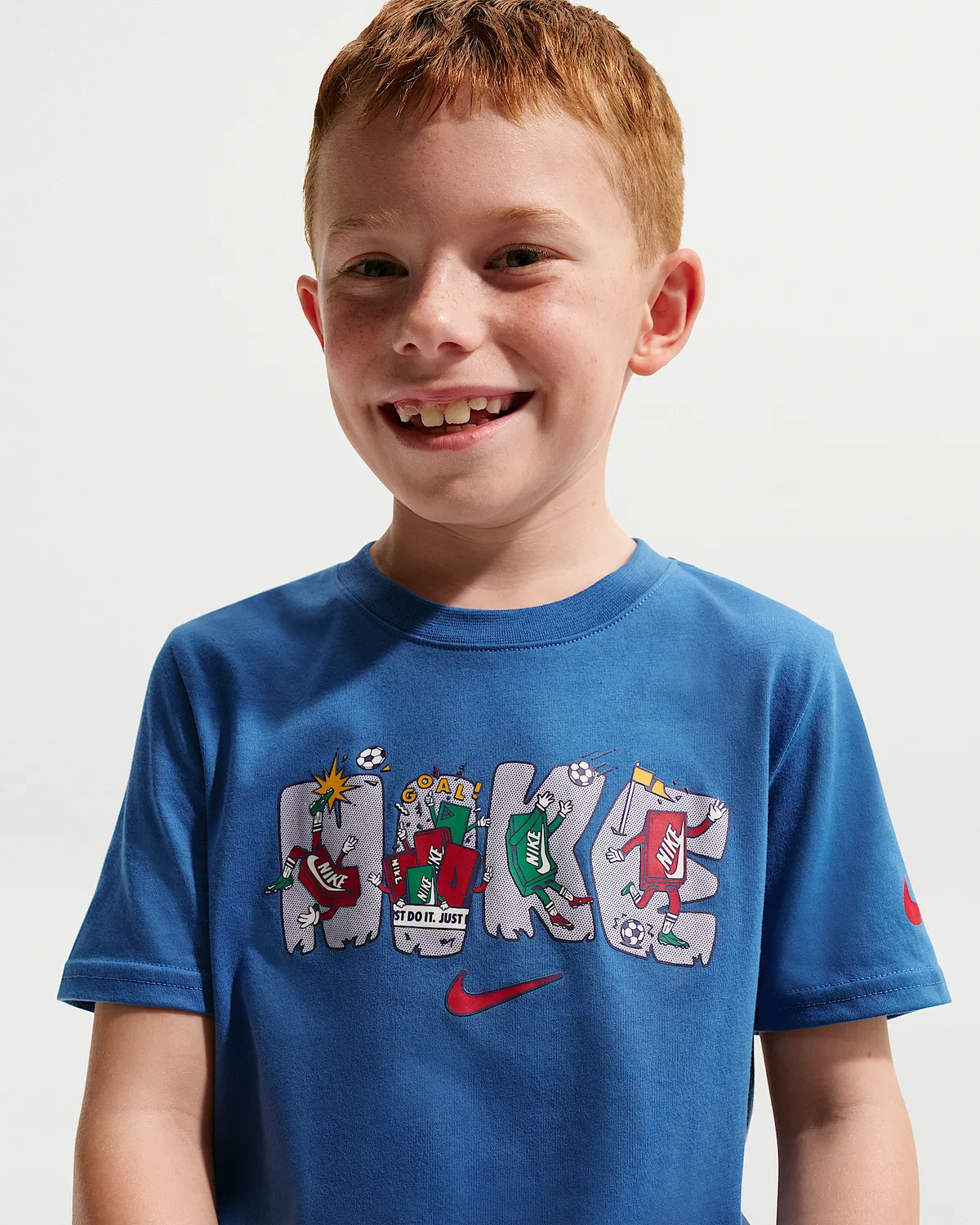 Детская футболка Nike Little Kids' Boxy Multi-Sport Graphic T-Shirt, Star Blue — фото 3