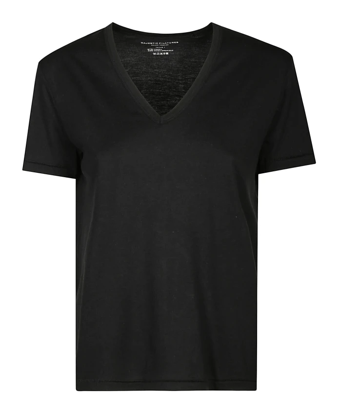 

Черная минималистичная футболка Majestic Filatures, черный