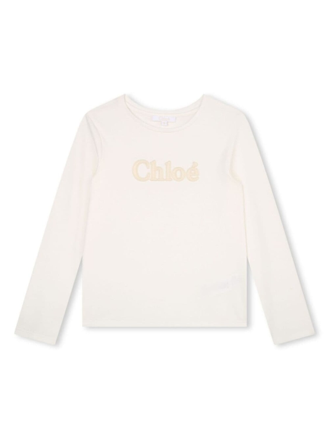 

Chloé Kids толстовка из органического хлопка с вышивкой, белый