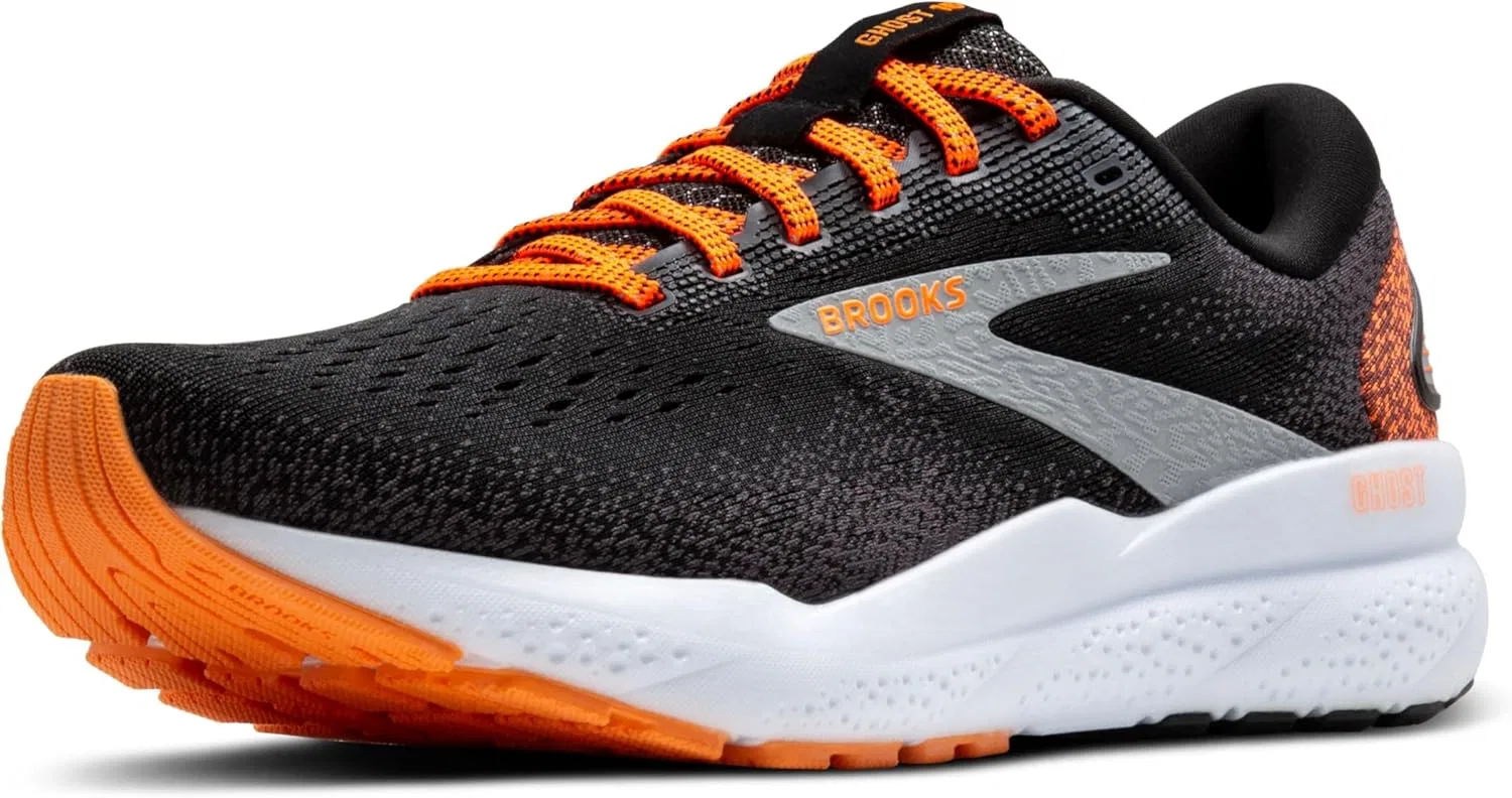 Мужские кроссовки Brooks Ghost 16, Black Orange White