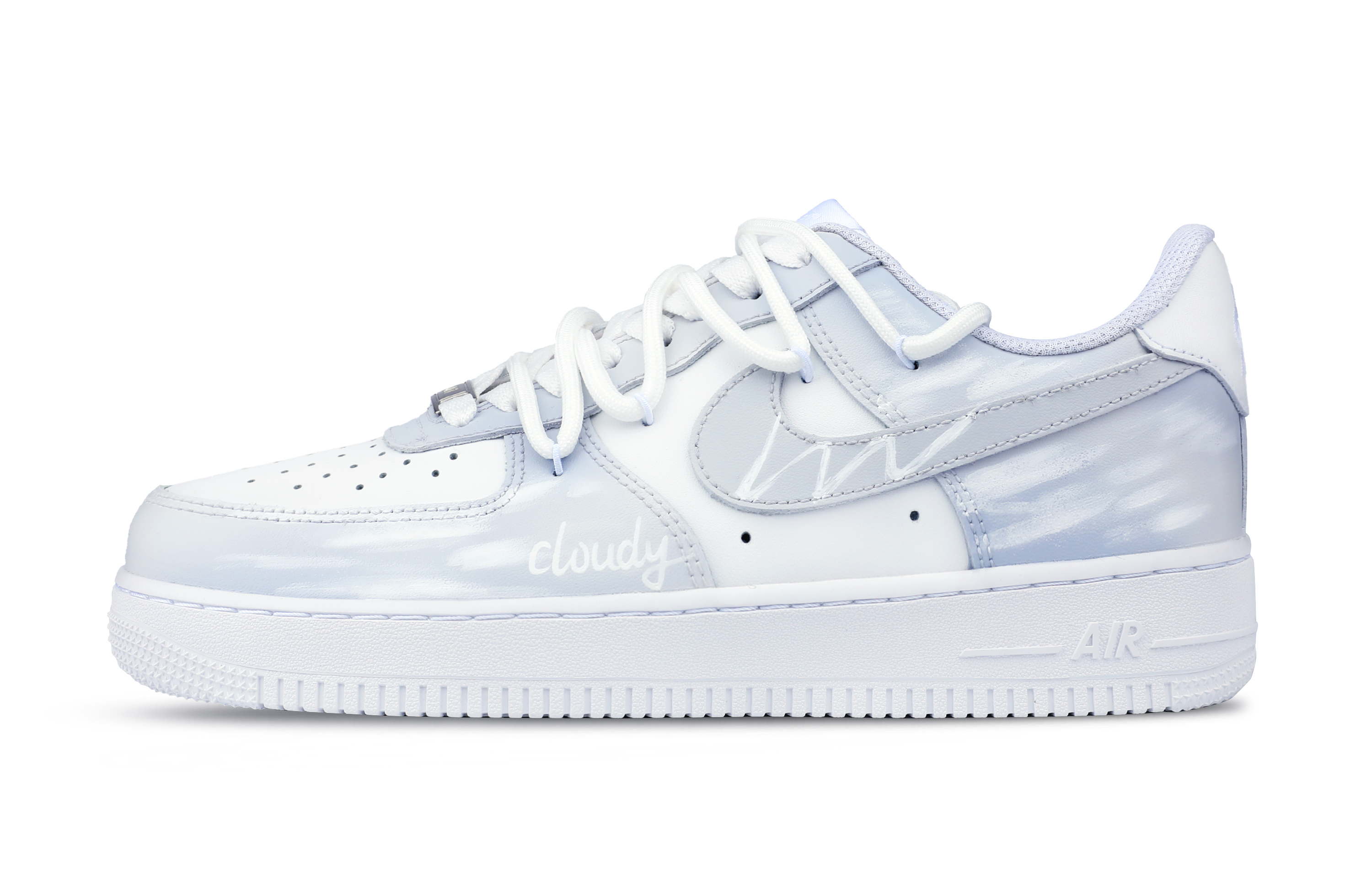 

Nike Кроссовки для скейтбординга Air Force 1 Low с противоскользящей подошвой, износостойкие, мужские, белые, серые, синие