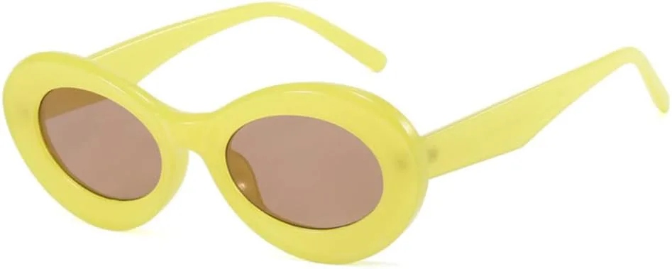 

Круглые солнцезащитные очки 2027 года для женщин, модные винтажные овальные солнцезащитные очки, женские очки цвета чая черного цвета MTZJH, Jelly Green Tea