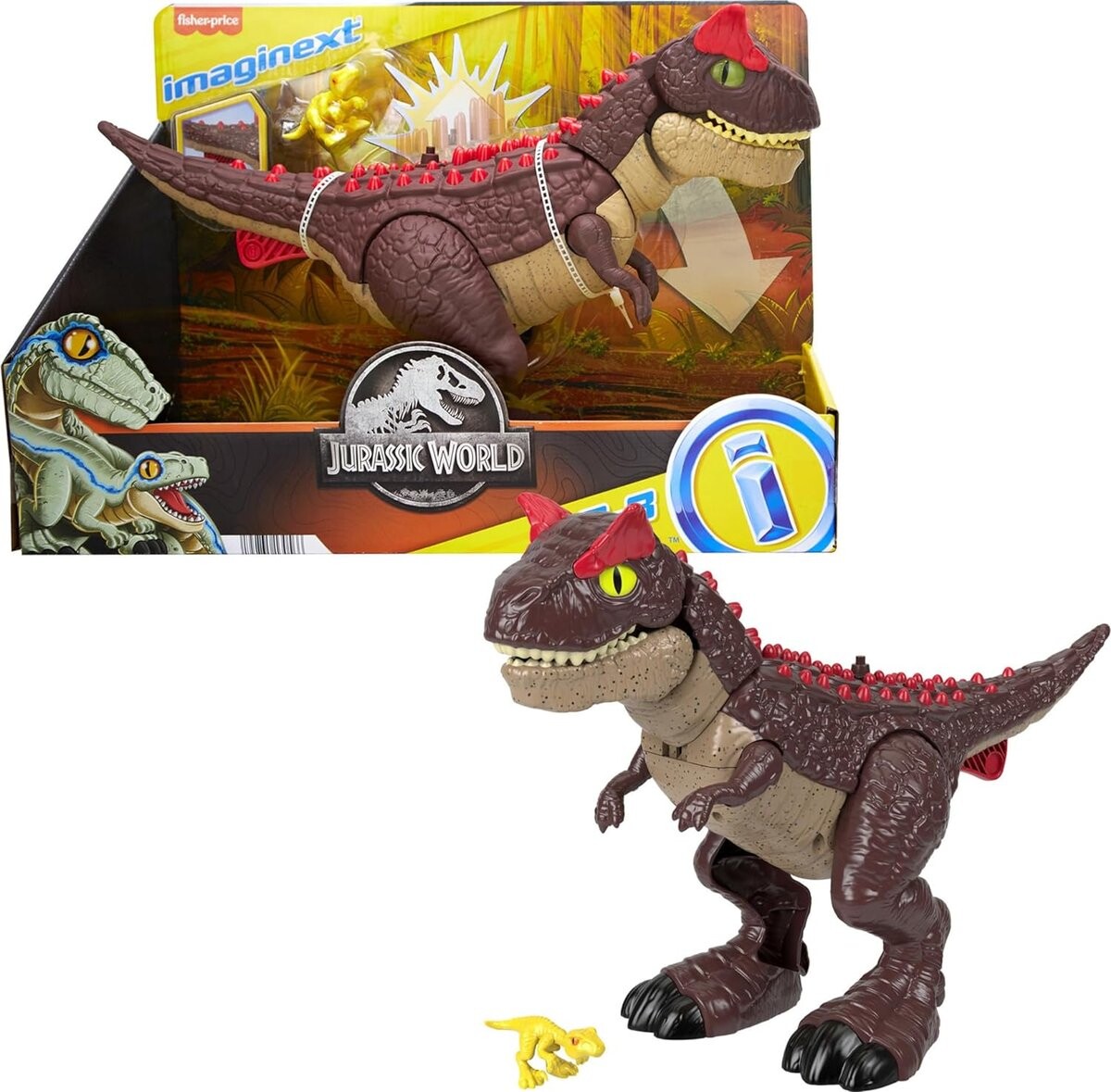 

Fisher-Price Imaginext Jurrasic World Spike Attack Динозавр Карнотавр HML42 Fisher Price