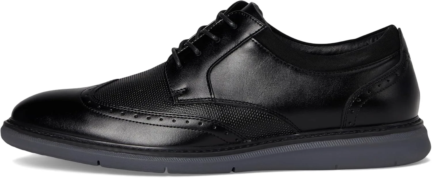 Мужские оксфорды Nunn Bush Chase Wingtip с современной шнуровкой, черный — фото 4