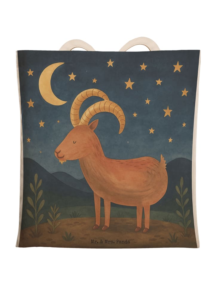 

Mr. & Mrs. Panda Сумка с изображением знака зодиака Козерог, без надписи, белого цвета