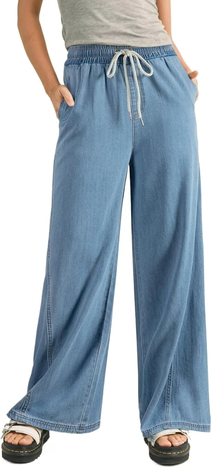 

Sidefeel женские джинсы широкие с высокой талией и эластичным поясом