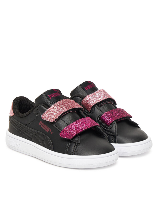 Кроссовки Smash 3.0 L Glitter Velcro V Inf 395610 07 Puma, черный — фото 2