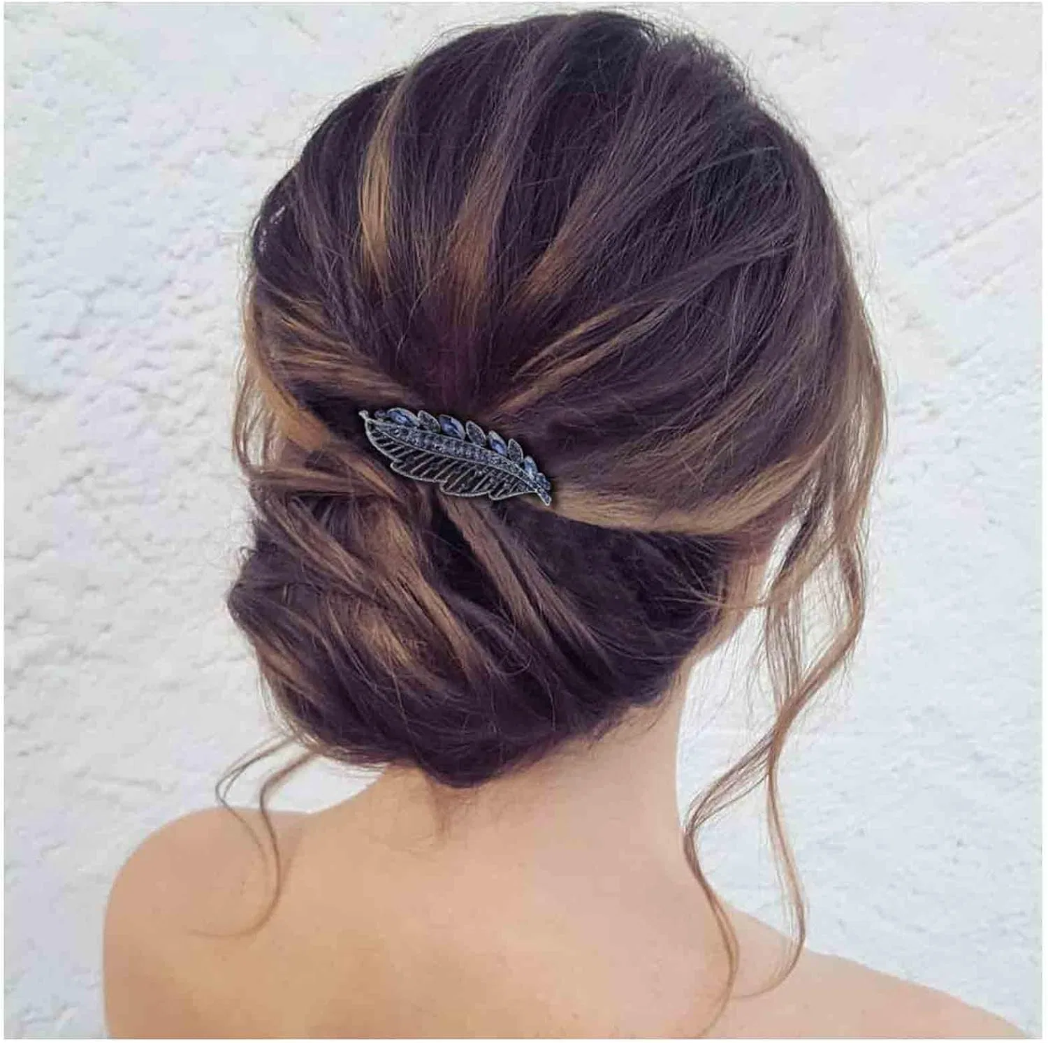 Ободок для волос Rhinestone Wedding Hair Clip Yheakne кристалл синий