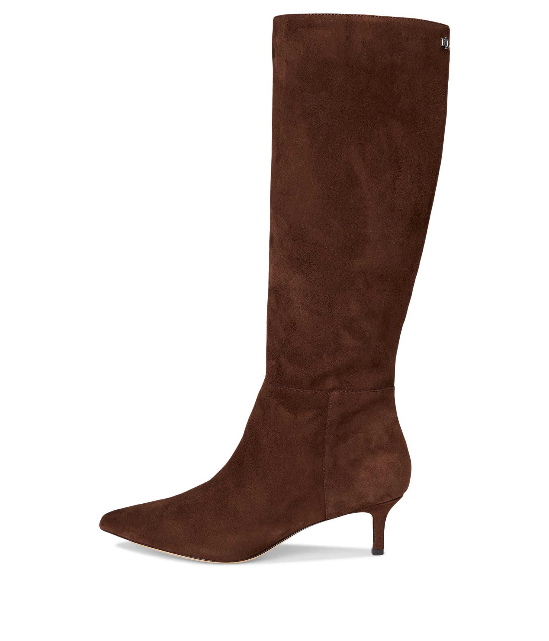 Ботинки Lauren Ralph Lauren McKay Suede Tall Boots Heel, цвет Dark Hickory — фото 4