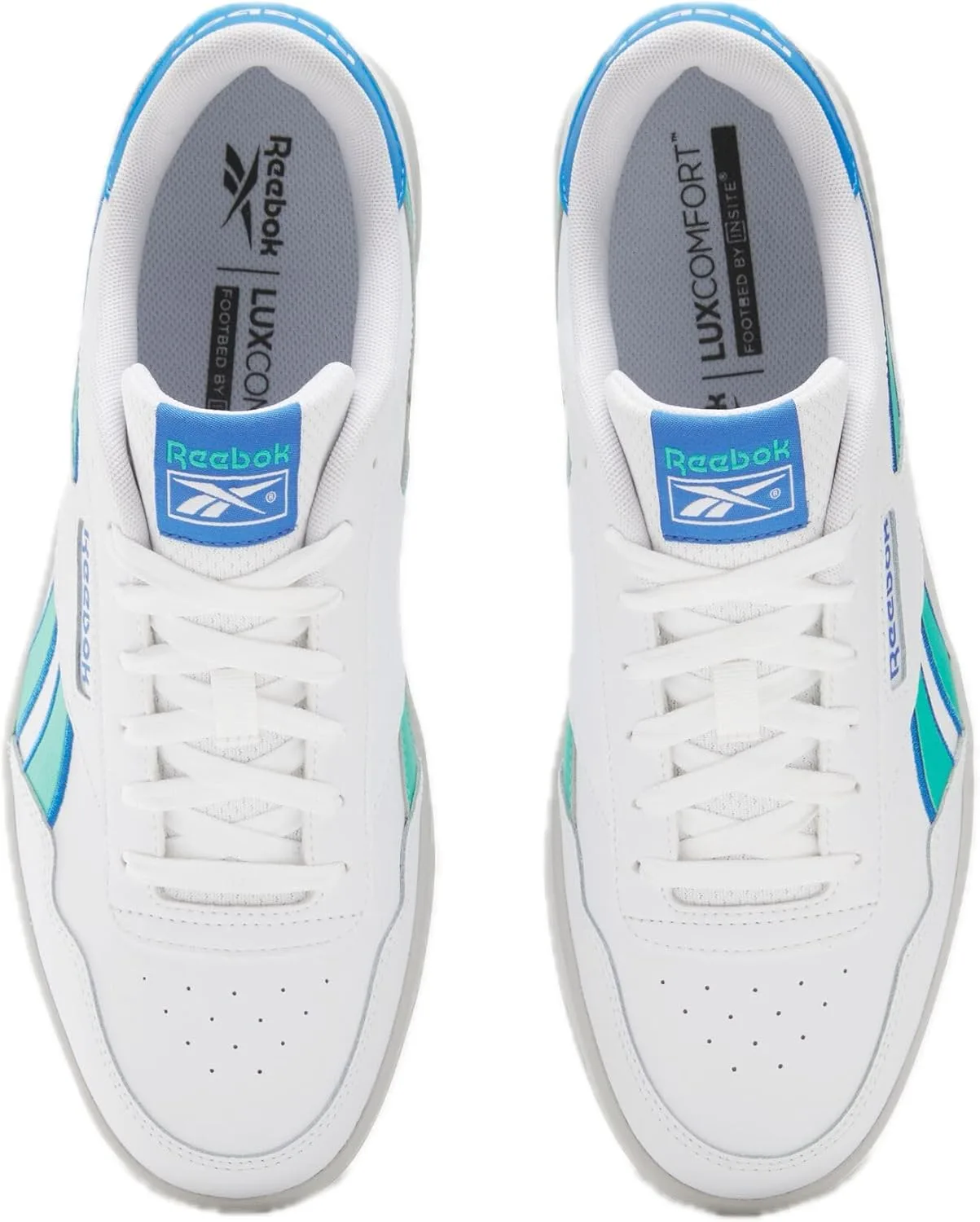 Кроссовки Reebok Unisex Glide Ripple Clip, белый/синий/зеленый — фото 3