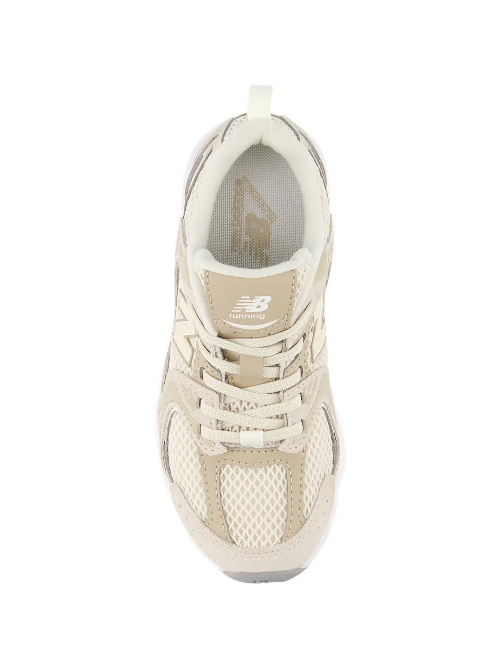 Кроссовки 530 на шнуровке New Balance Kids, бежевый — фото 4