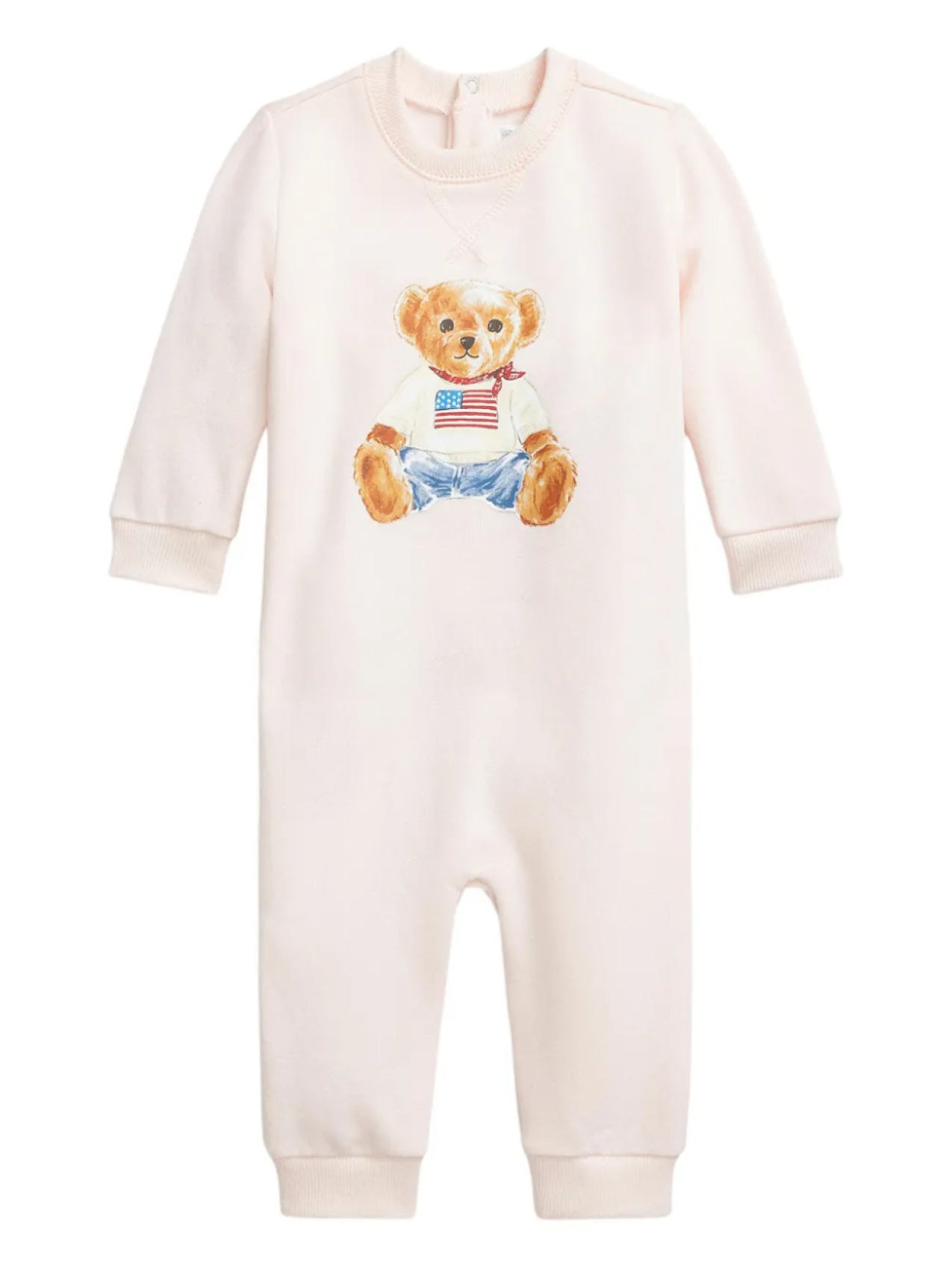 

POLO RALPH LAUREN KIDS ромпер с принтом Polo Bear, розовый