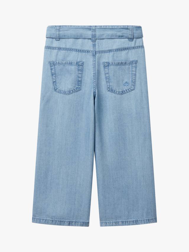 Детские джинсовые брюки с завязками на поясе Benetton, Sky Blue — фото 2