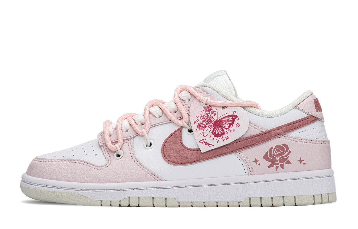 

Кроссовки Nike Dunk Skateboarding Shoes Women's Low-top Pink, розовый