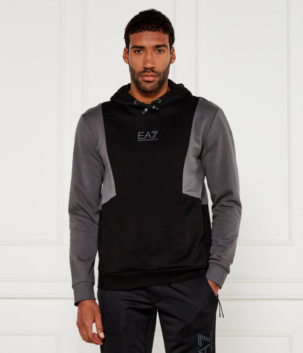 

Толстовка Ea7 Regular Fit, черный / серый