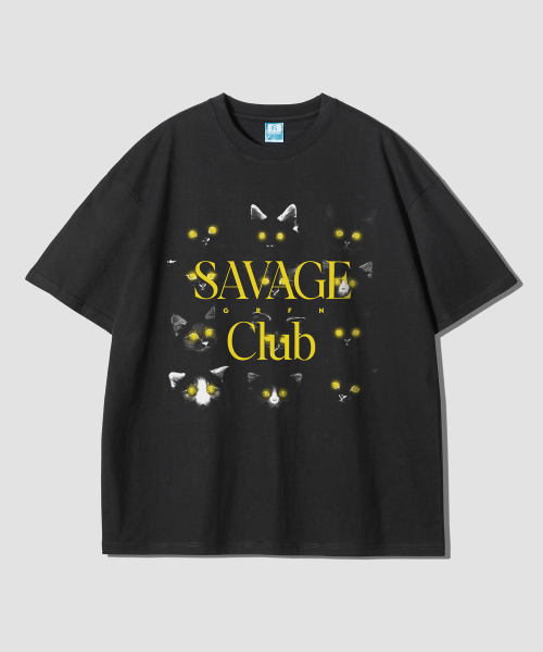 

Футболка с коротким рукавом, оверсайз, Cat Sevige GRANFINNY, черная