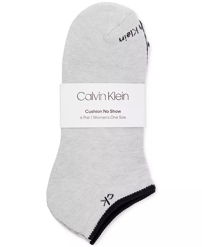 

Женские носки Performance Cushion без шва, 6 пар Calvin Klein, серый