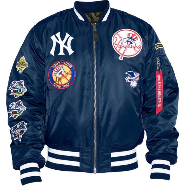 

New Era Альфа MA-1 Бейсбольная куртка унисекс синий, Navy Blue