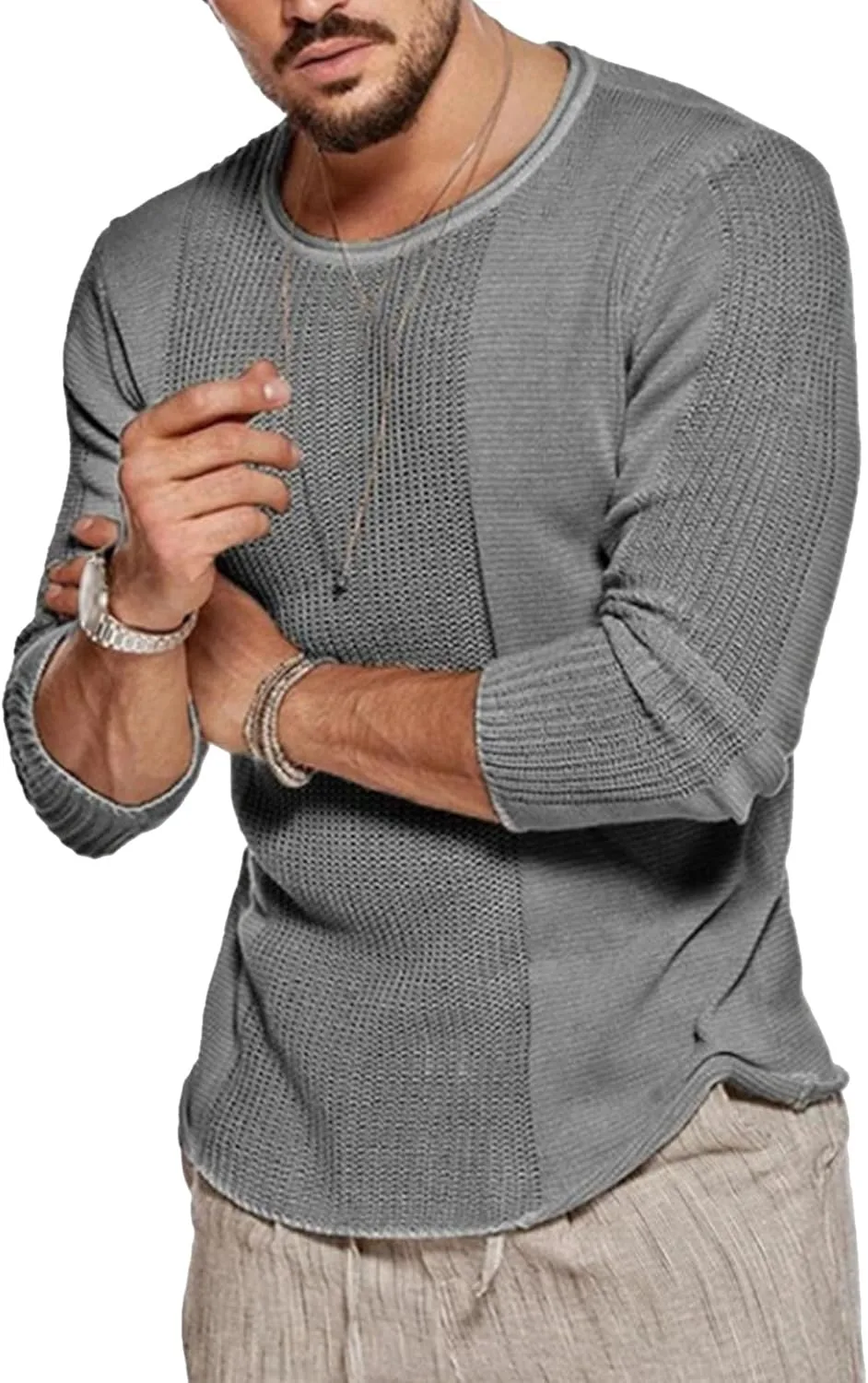 

Мужской свитер-пуловер Soft Touch легкий и уютный Maiyifu-GJ