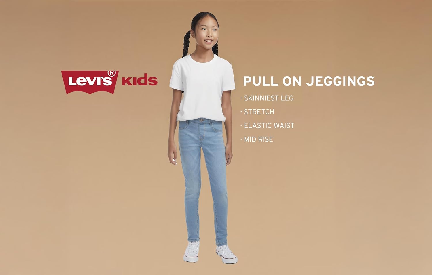 Узкие джеггинсы Levi's для девочек с высокой талией, Todey — фото 4