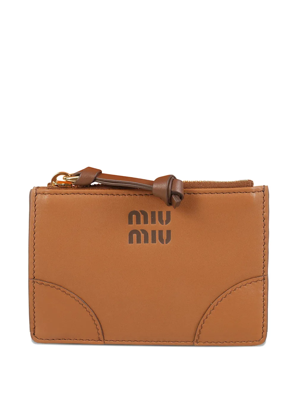 

Кошелек на молнии сверху MIU MIU, коричневый