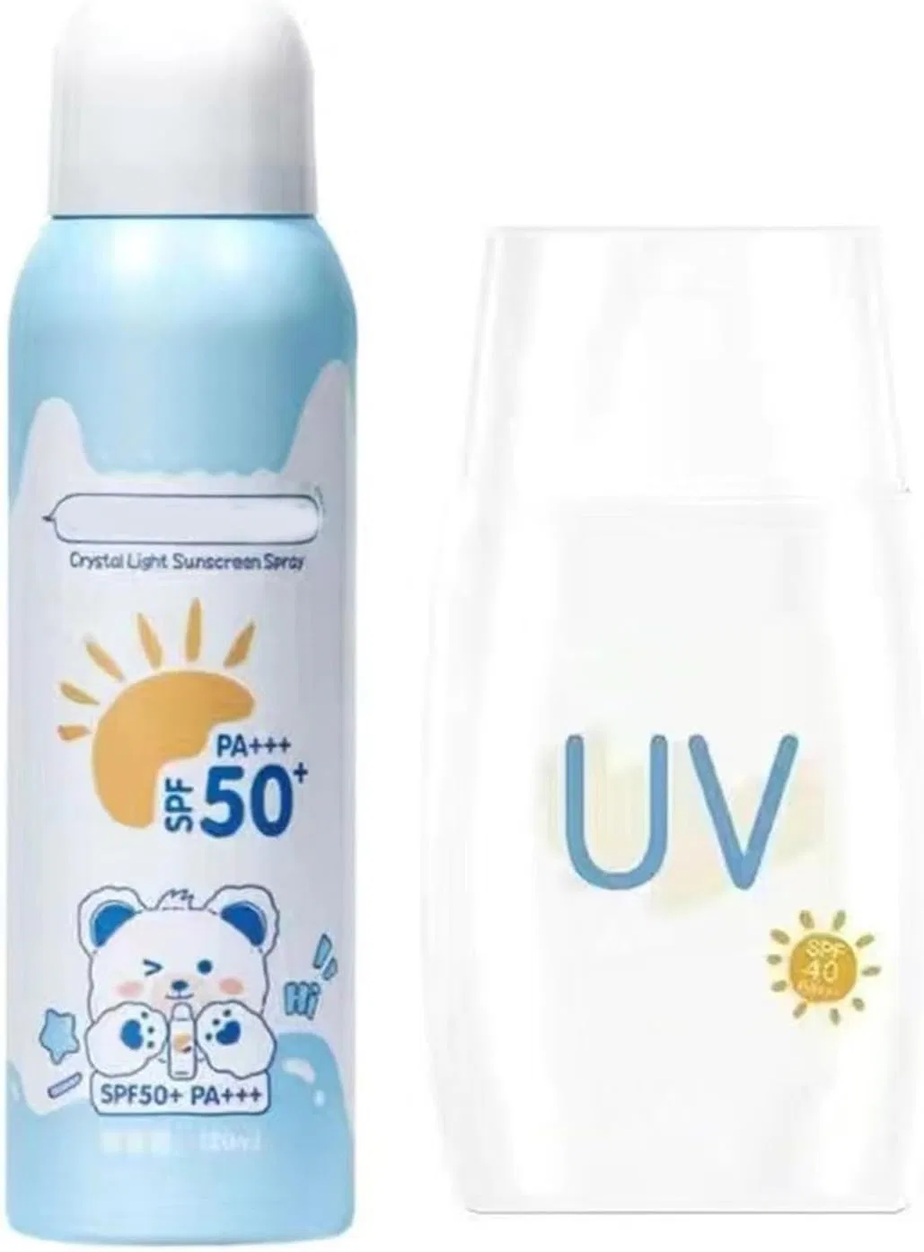 Солнцезащитный крем для детей SPF 40, физический блок, Generic, 30 мл, голубой