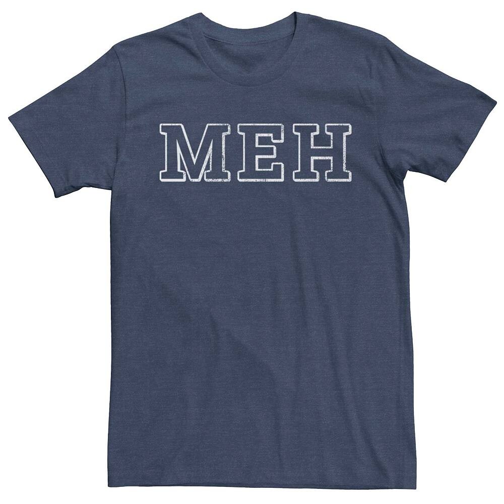 

Мужская футболка Meh Outline с текстом Licensed Character, цвет Navy Heather