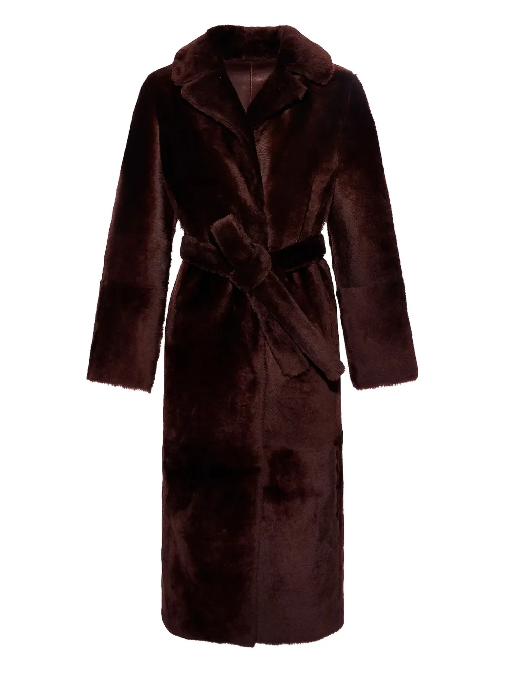 

Двустороннее пальто с поясом YVES SALOMON, красный