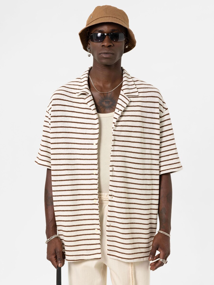 

Рубашка на пуговицах Comfort fit VAMOS CLO, бежевый