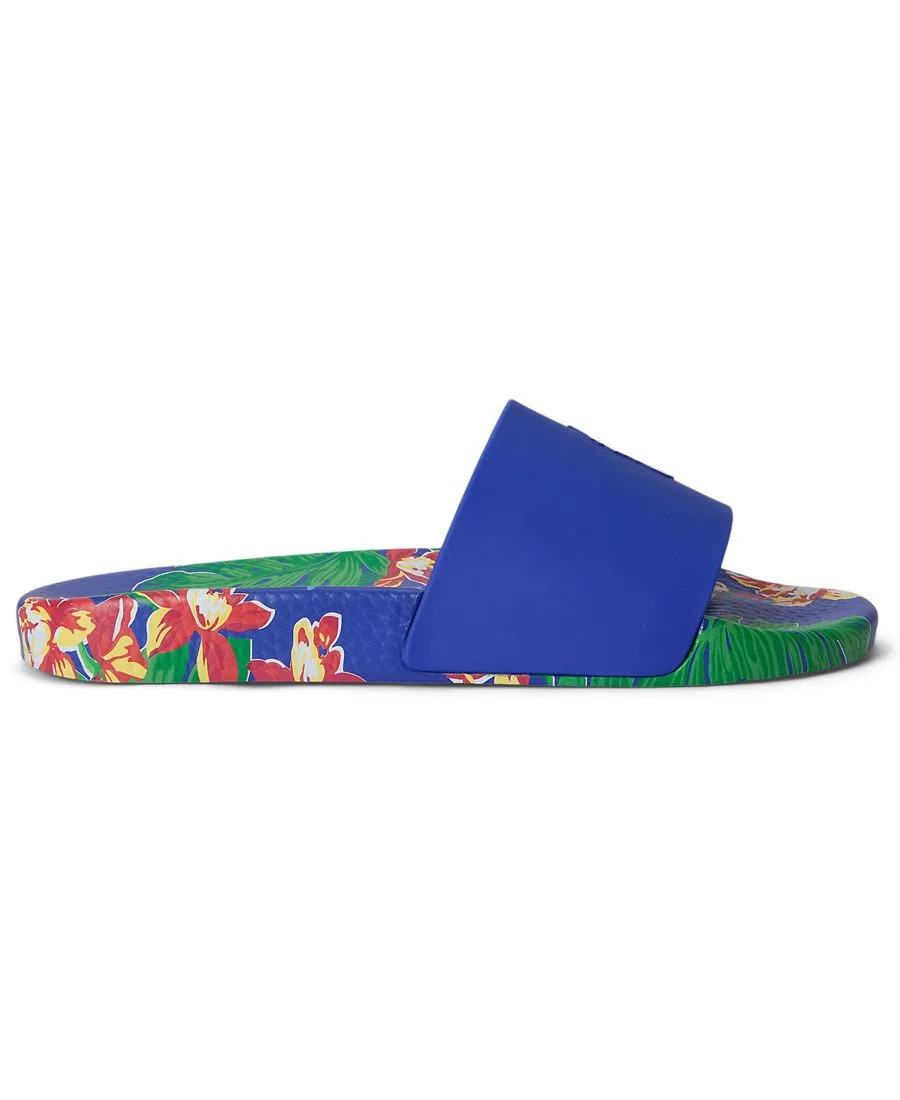 Мужские шлепанцы для бассейна с открытым носком Polo Ralph Lauren, Tropical Royal — фото 2