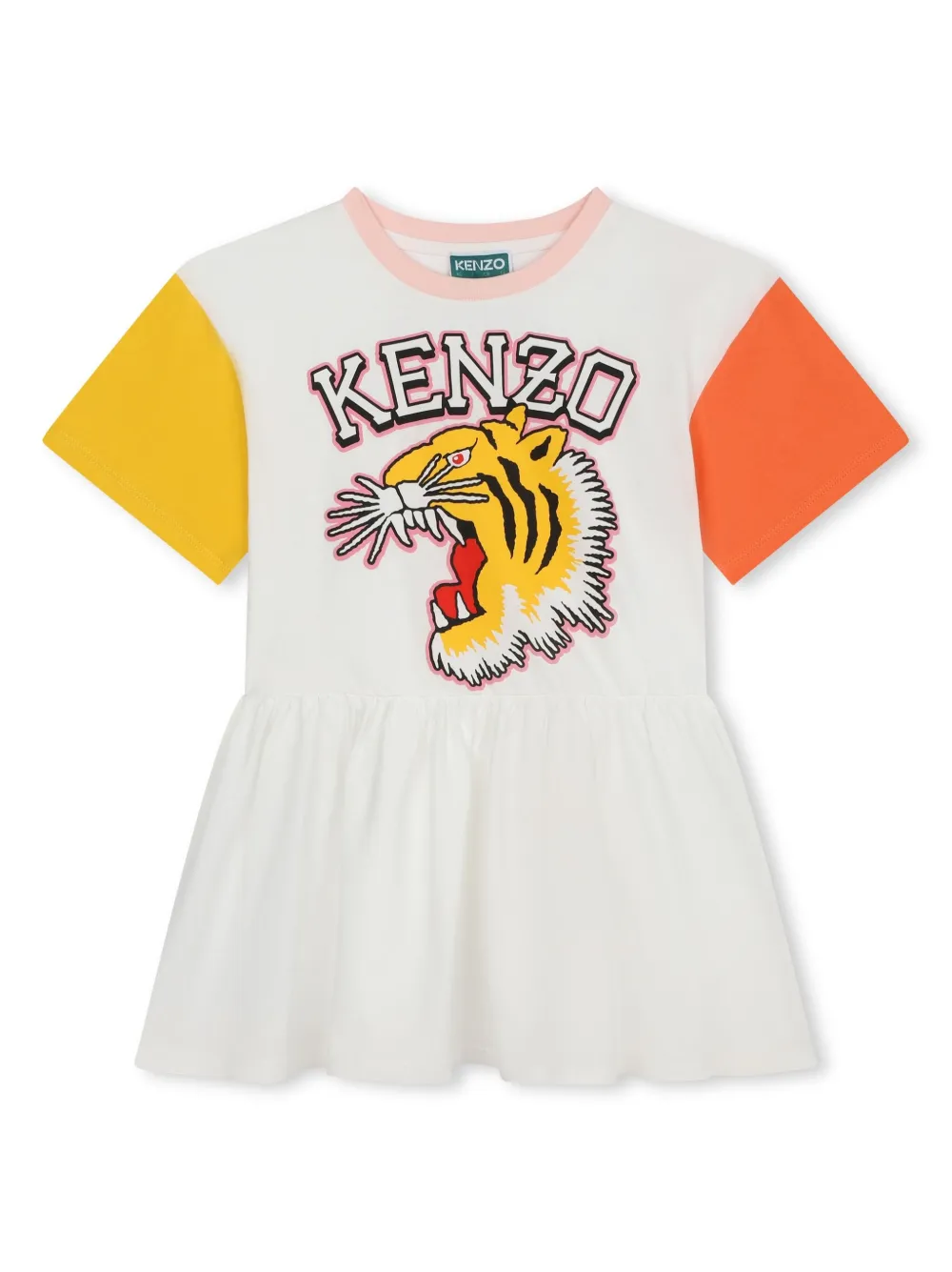 

Платье из органического хлопка с логотипом Kenzo Kids, белый