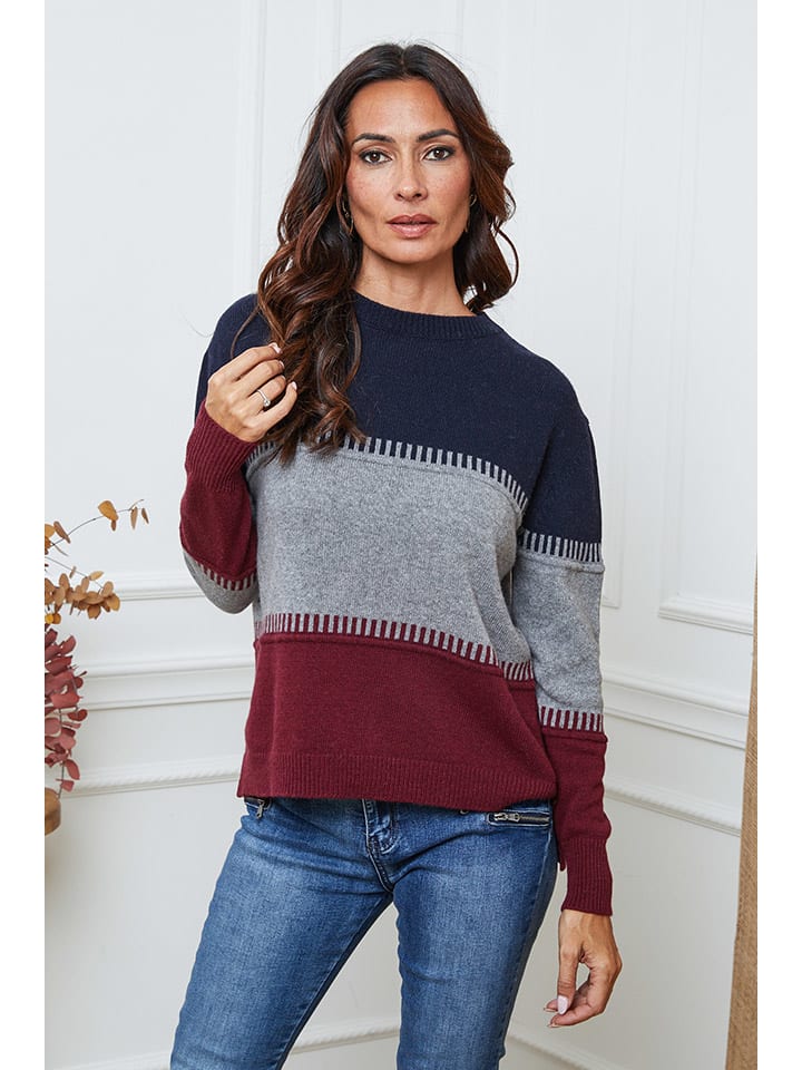 

So Cachemire Свитер "Лурсия" темно-синего/серого/бордового цвета