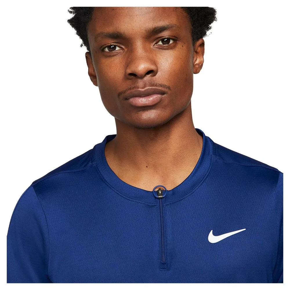 Поло с коротким рукавом Nike Court Dri Fit Advantage, синий — фото 3