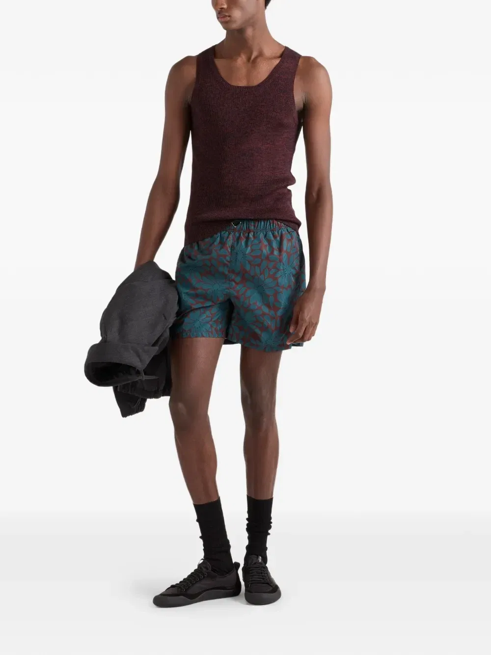 Плавки из Re-Nylon Prada, красный — фото 2