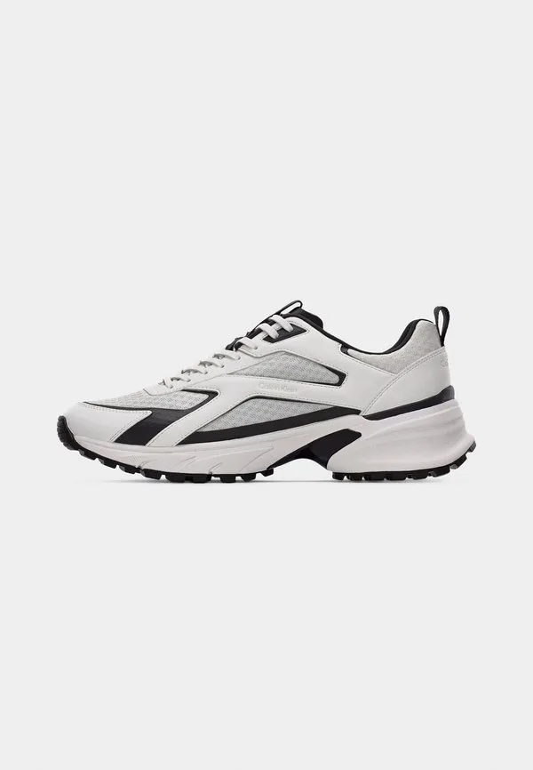 Кроссовки для пеших прогулок и бега на шнуровке. Calvin Klein, Bright White/Black — фото 2