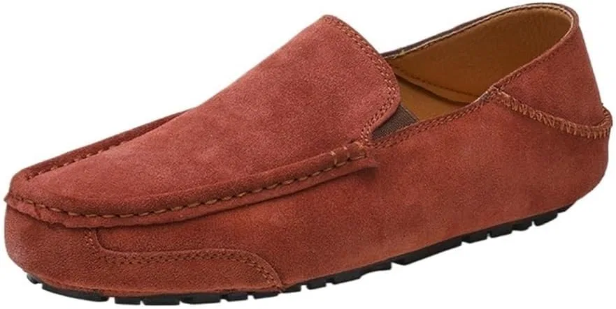 Лоферы кожаные, замшевые, красные, Mens, Loafers, Red DHFIRUFSHLO
