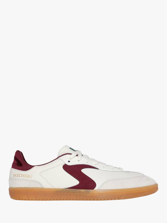 

Кроссовки на шнуровке из смеси замши hotshot pyke Skechers, цвет White/Burgundy