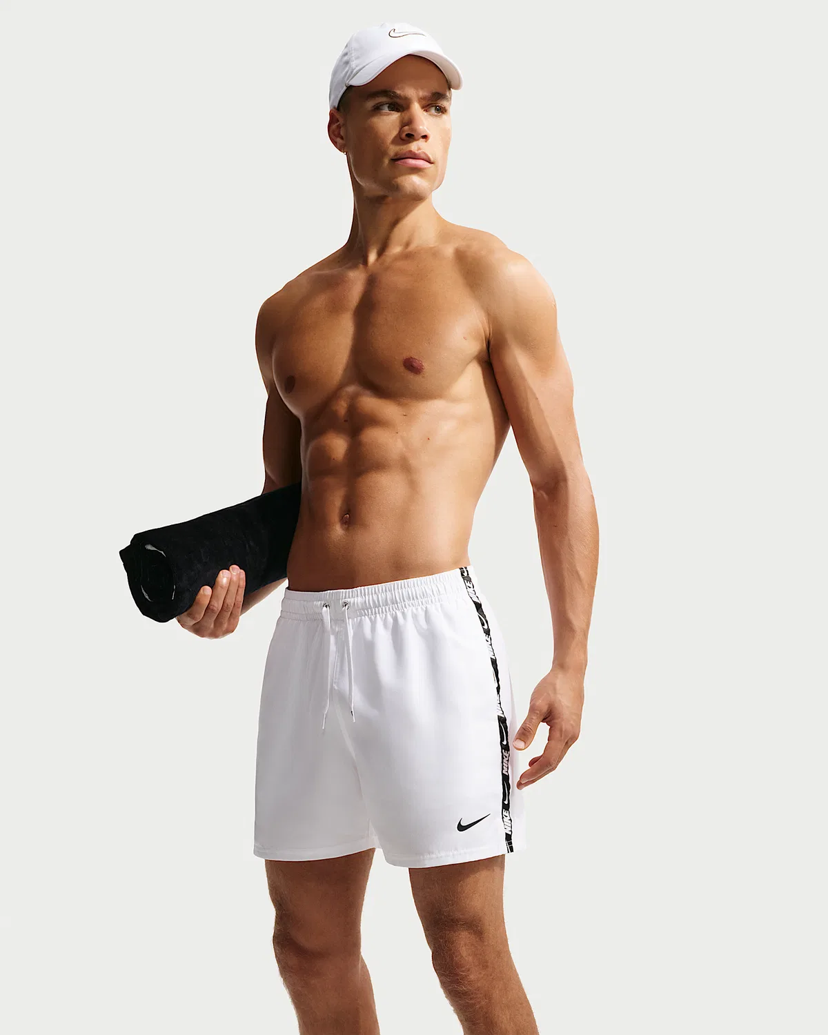 Мужские плавательные шорты Nike Swim Breaker 5" с подкладкой, White — фото 4