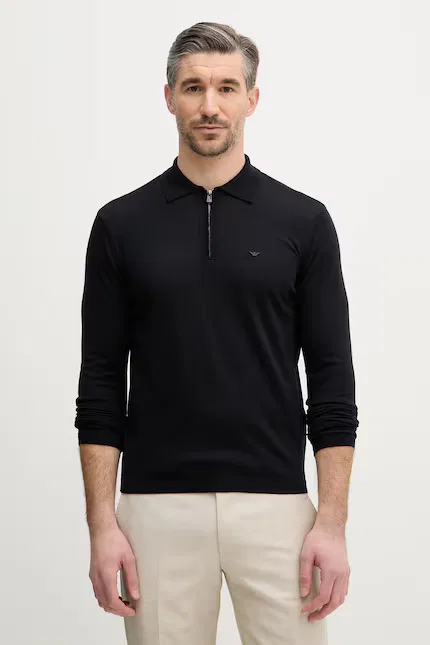 Свитер из шерсти Emporio Armani, синий