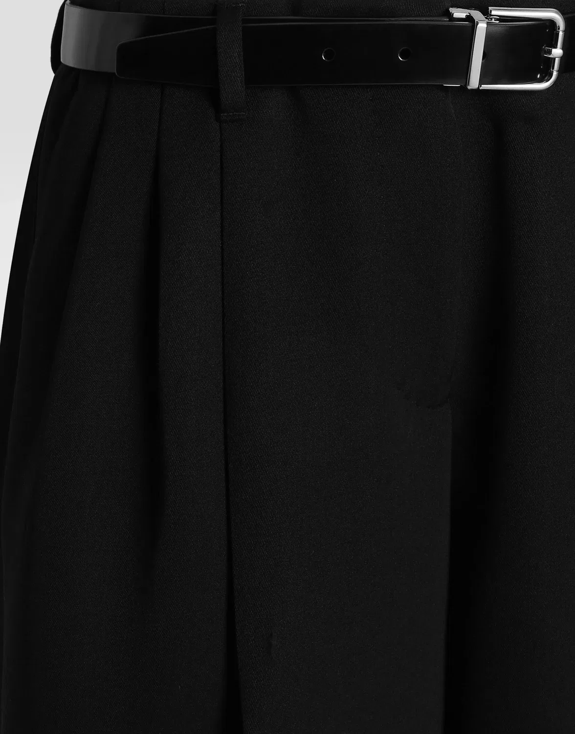 Шерстяные габардиновые брюки DOLCE & GABBANA, черный — фото 3