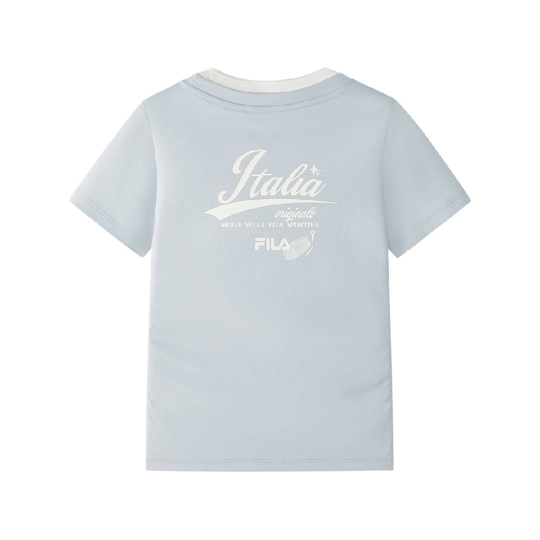 FILA KIDS Футболка с коротким рукавом Orchid Blue Gray для детей — фото 3