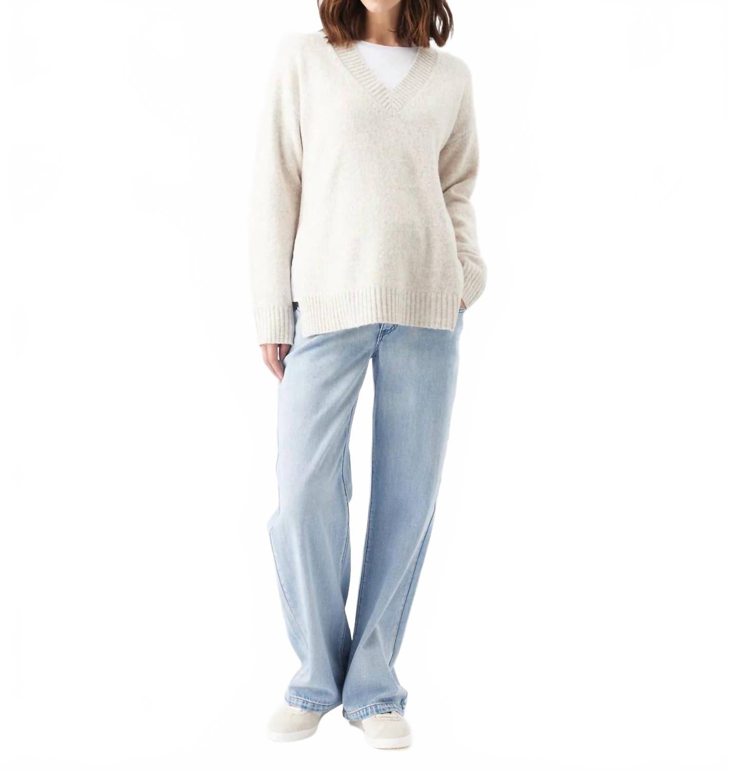 

Ripe Вязаный свитер для кормящих мам Vera, цвет овсяный меланж