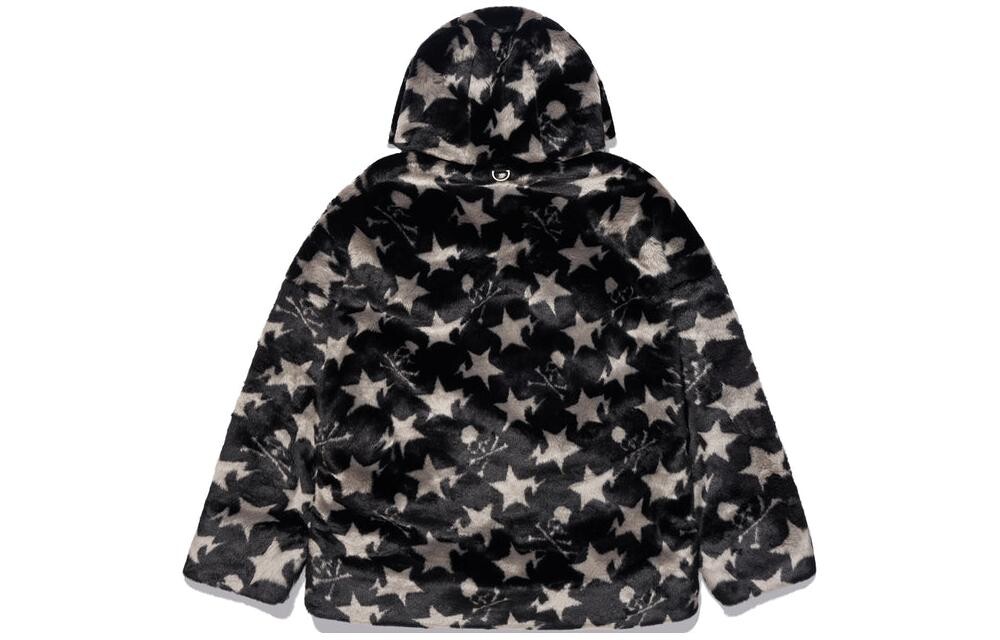 Mastermind JAPAN Совместная бархатная куртка унисекс черного цвета A Bathing Ape, черный — фото 2
