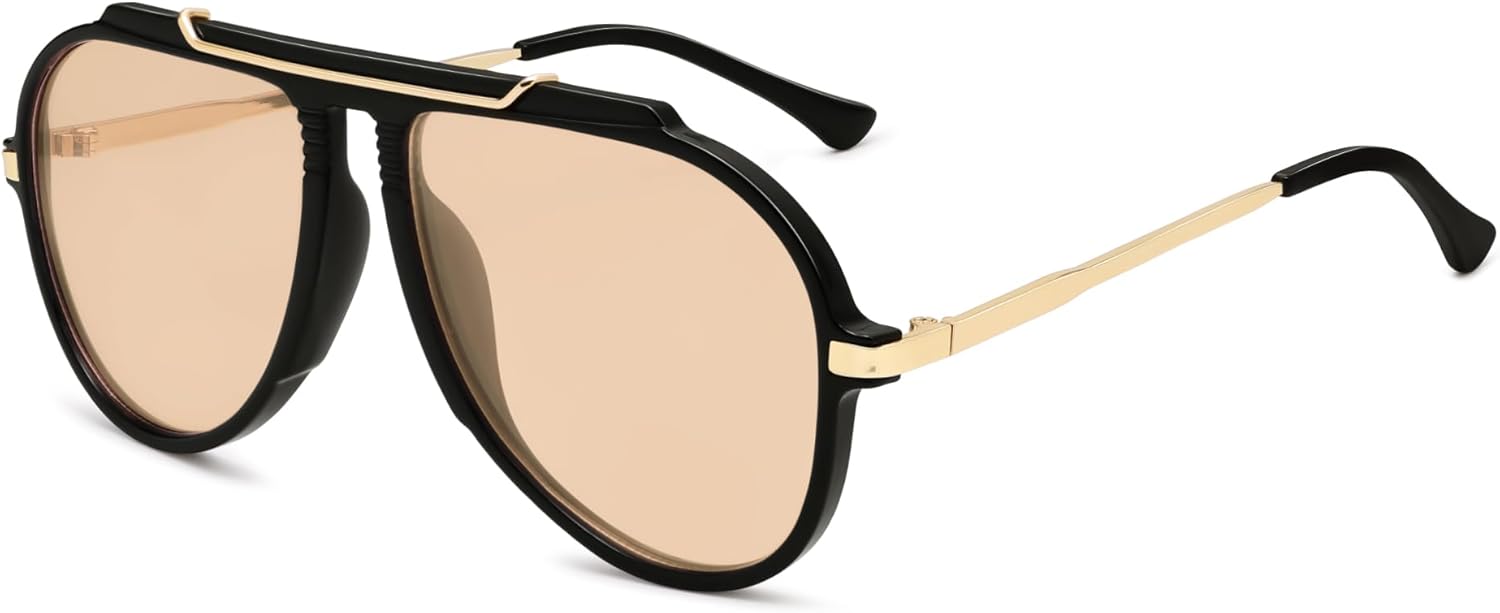 

Солнцезащитные очки-авиаторы SOJOS в стиле ретро 70-х и 90-х годов для женщин и мужчин, модные винтажные квадратные солнцезащитные очки SJ2693, Black Frame Orange Lens